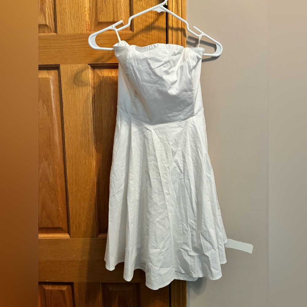 Express White Strapless Dress